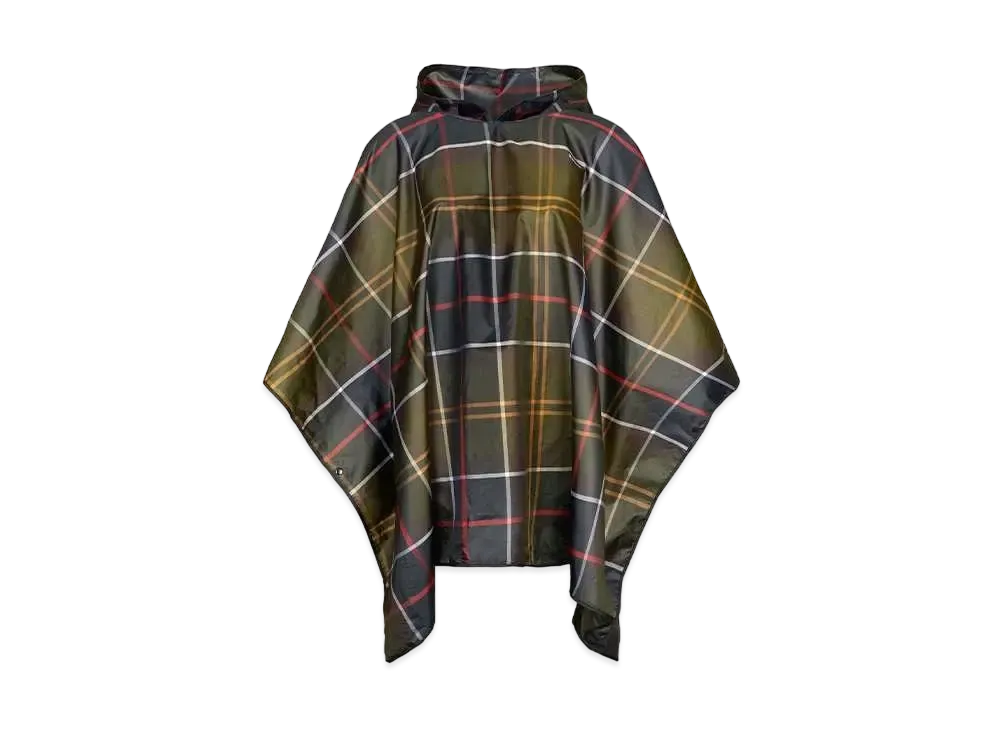 Barbour Classic Tartan Poncho "Green"