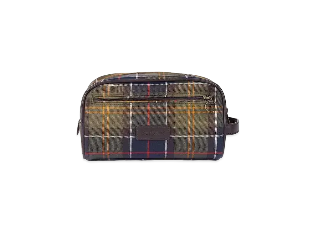 Barbour Tartan Wash Bag "Green"
