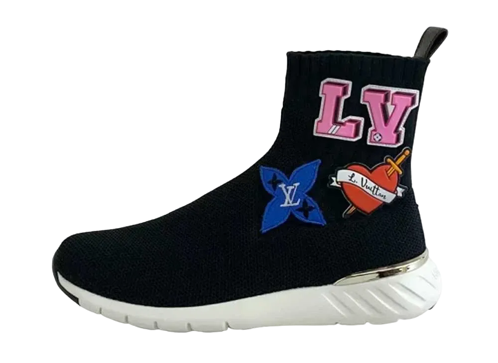ルイヴィトン ウィメンズ LV ブラックハートライン ソックススニーカー "ノワール" 