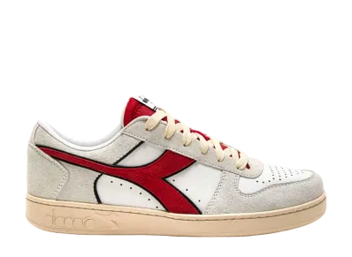 DIADORA Magic Basket Low Suede Leather "White/Ferrari Red Italy"