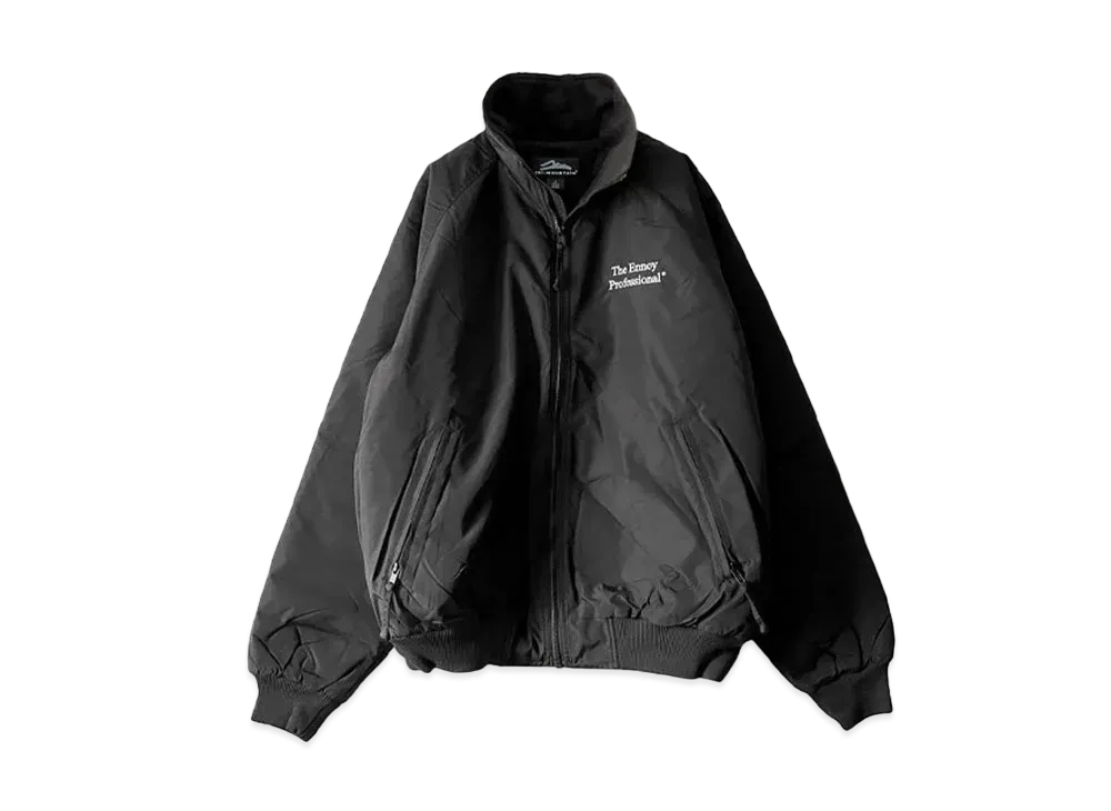 エンノイ ナイロン フリース ブルゾン "ブラック"