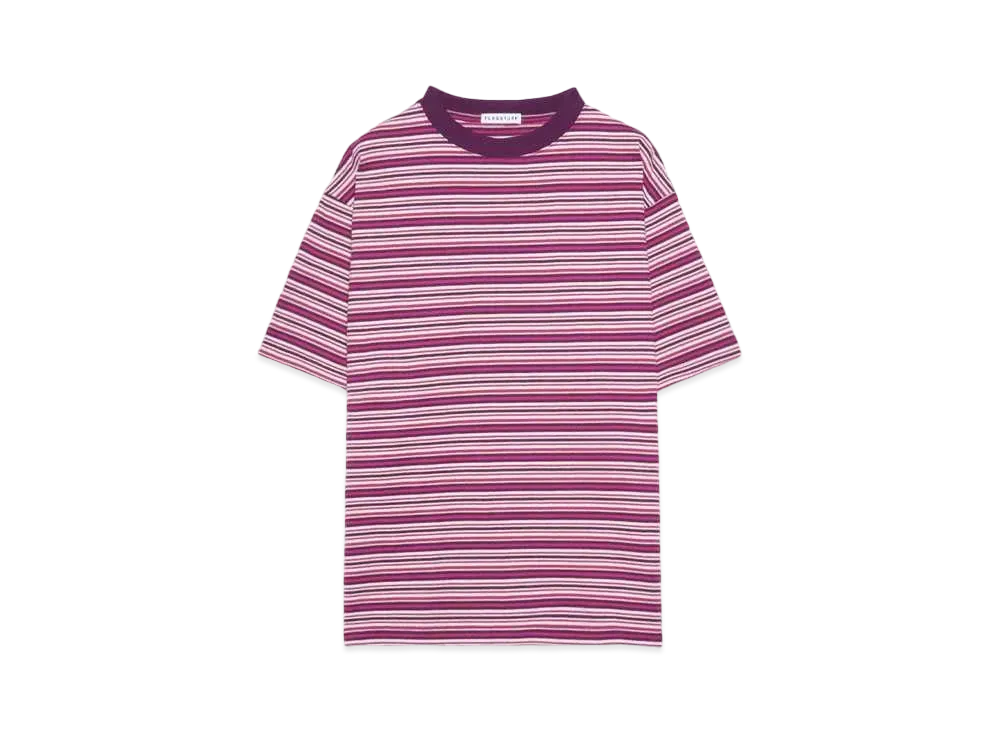 F-LAGSTUF-F STRIPE Tee "BURGUNDY"
