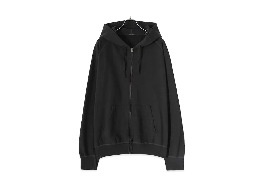 COMOLI Product Dyed Fleece Zip Parka "Ink Black"