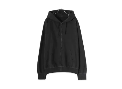 COMOLI Product Dyed Fleece Zip Parka "Ink Black"