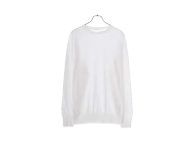 COMOLI Cotton Crew Neck Knit "White"