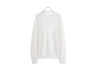COMOLI Product Dyed Fleece Crew Neck "White"