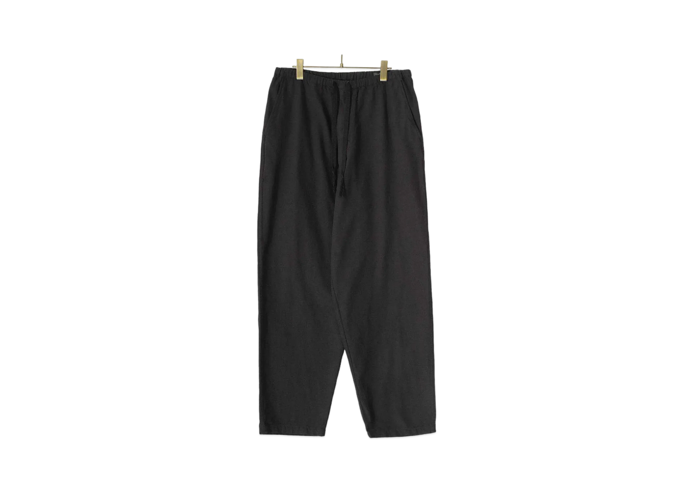COMOLI Cotton Duck Tapered Pants "Black"