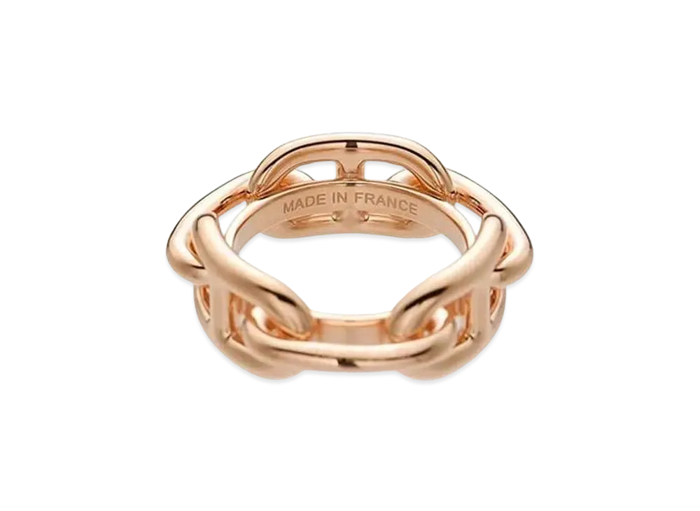 Hermes Scarf Ring Regate Pink Gold Plated "Pink Gold"