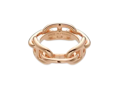 Hermes Scarf Ring Regate Pink Gold Plated "Pink Gold"