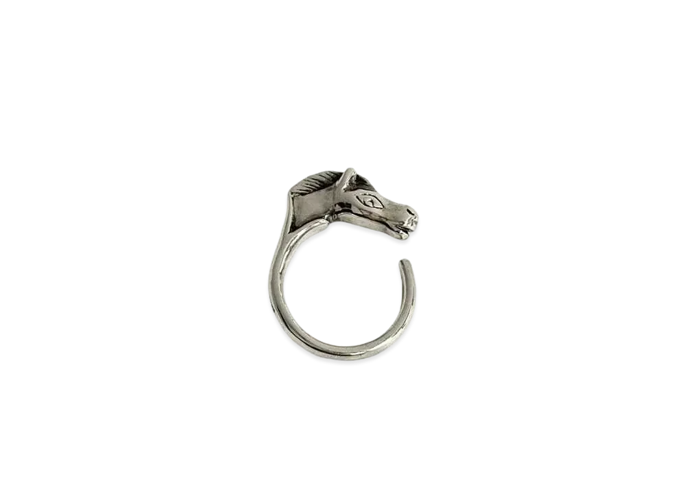 Hermes Cheval Horse Ring "Silver"