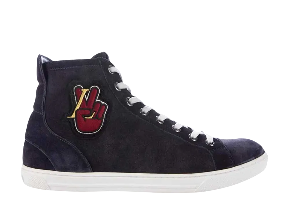 ルイヴィトン スエード ハイ 'ピースサイン' "ブルー"