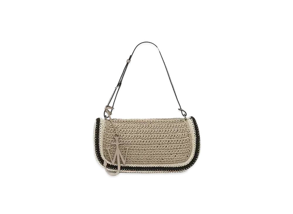 JW ANDERSON Bumper 15 Crochet Shoulder Bag "Grey"