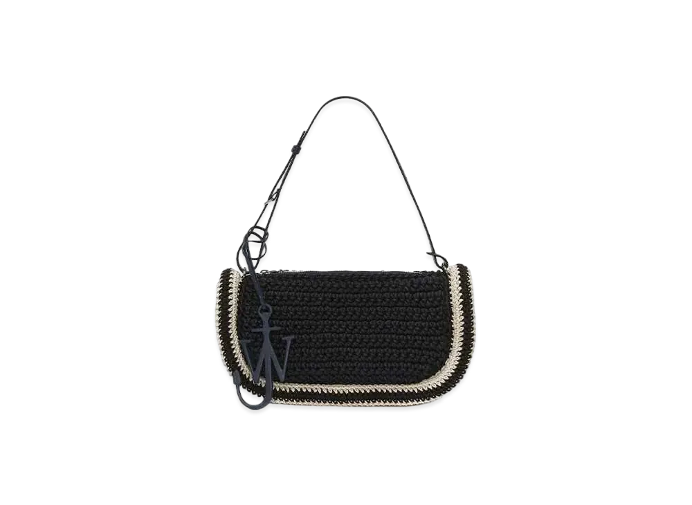 JW ANDERSON Bumper 15 Crochet Shoulder Bag "Navy"