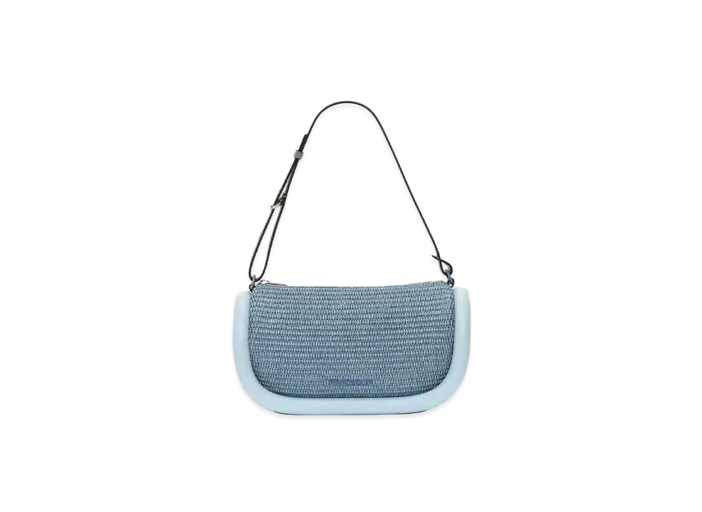 JW ANDERSON Bumper 15 Raffia Shoulder Bag "Powder Blue"