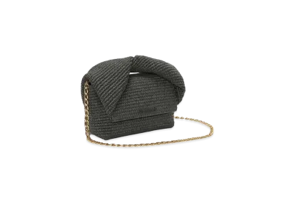 JW ANDERSON Medium Twister Raffia Top-Handle Bag "Khaki"