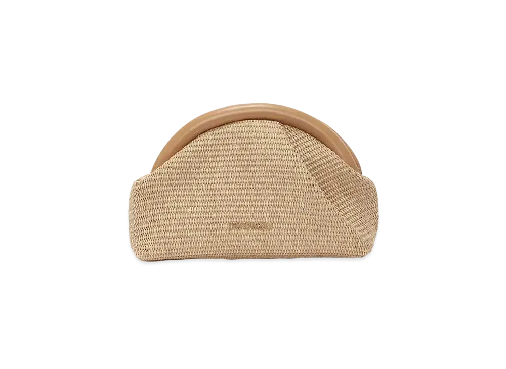 JW ANDERSON Bumper Raffia Mini Clutch Bag "Natural"