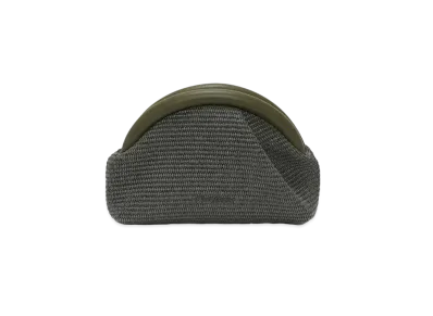 JW ANDERSON Bumper Raffia Mini Clutch Bag "Khaki"