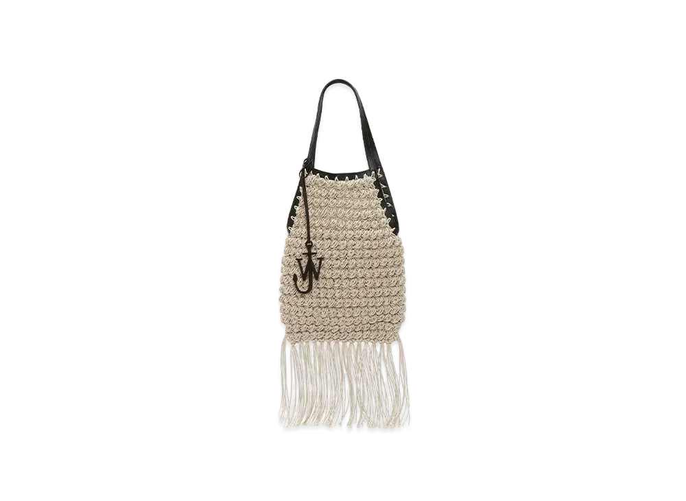 JW ANDERSON Popcorn Shopper Crochet Tote Bag "Natural"