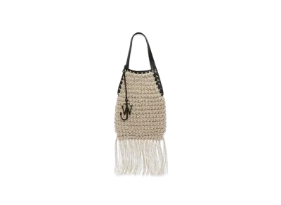 JW ANDERSON Popcorn Shopper Crochet Tote Bag "Natural"