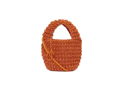 JW ANDERSON Popcorn Basket Crossbody Bag "Orange"