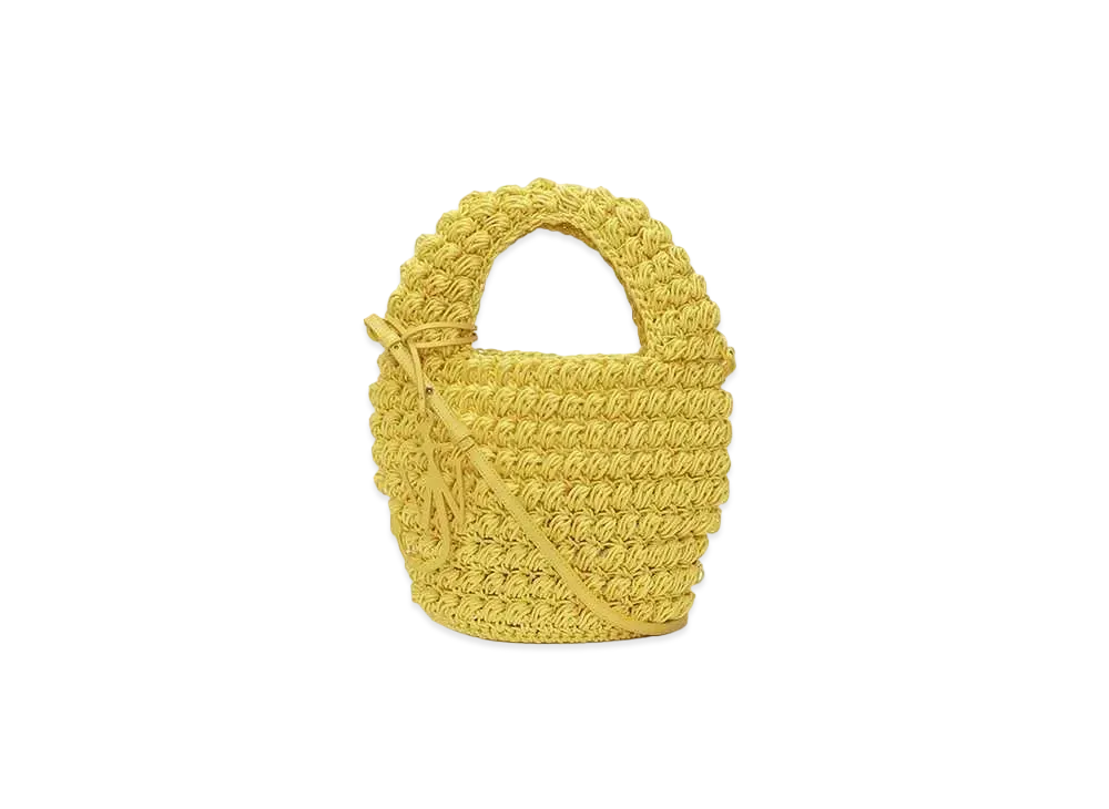JW ANDERSON Popcorn Basket Crossbody Bag "Yellow"