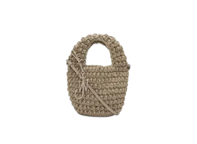 JW ANDERSON Popcorn Basket Crossbody Bag "Grey"