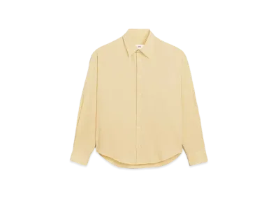 AMI PARIS Cotton Crepe AMI DE COEUR Boxy Fit Shirt "Cream"