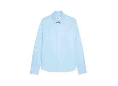 AMI PARIS Cotton Poplin AMI DE COEUR Shirt #1 "Feather Blue"