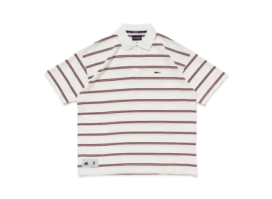 DESCENDANT Cachalot Stripe Polo SS "Burgundy"