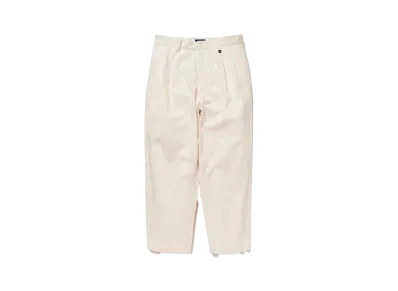 DESCENDANT DC-3 Organic Cotton Twill Trousers "White"