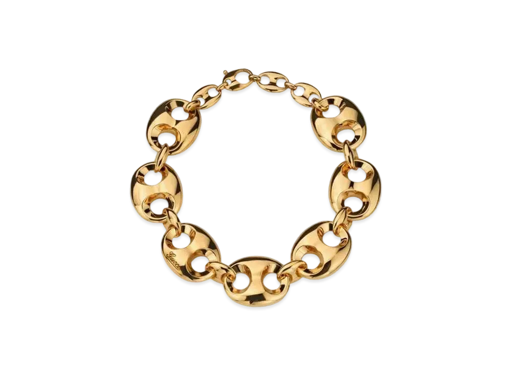 NAOYA GUCCI ゴールドチェーンネックレス GUCCI（グッチ） チェーンネックレス インターロッキングG 675766