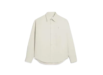 AMI PARIS Cotton Oxford AMI DE COEUR Shirt "193 Chalk"