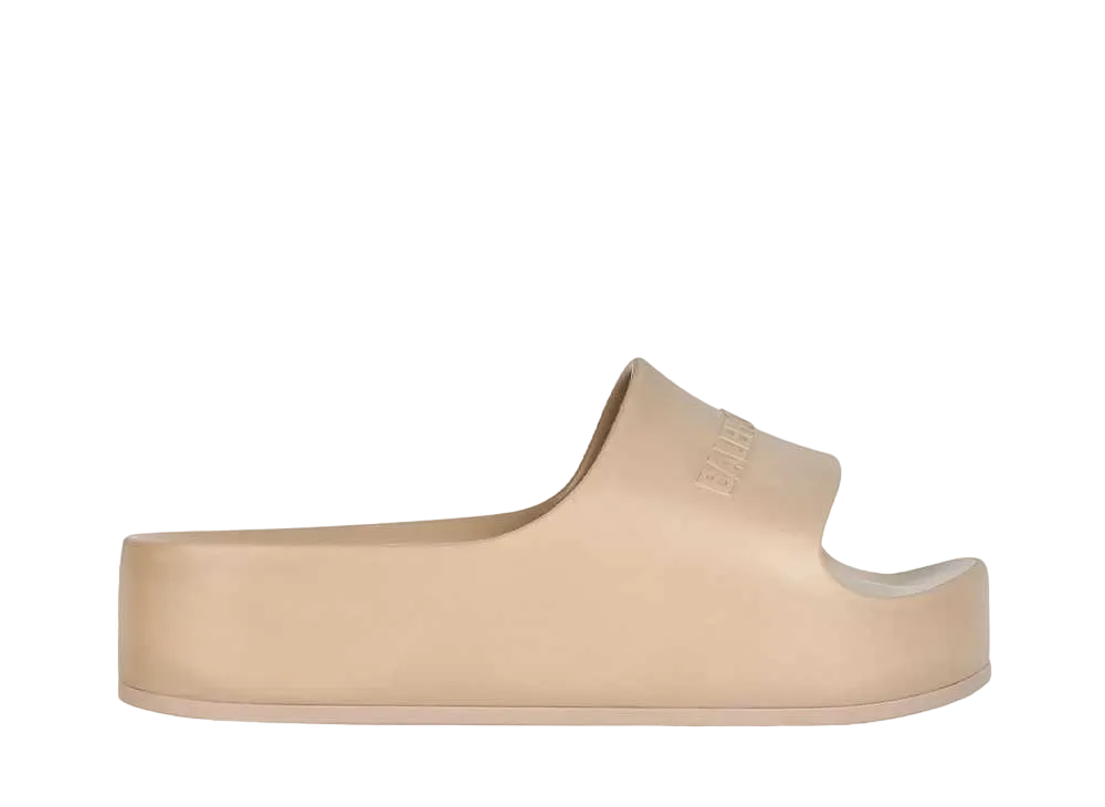 BALENCIAGA Women's Chunky Slide Sandal in Rubber "Beige"
