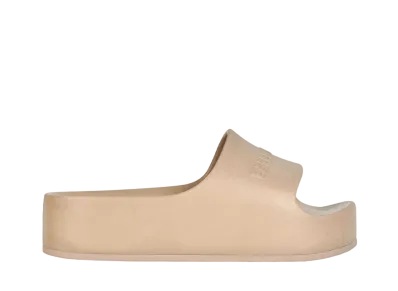 BALENCIAGA Women's Chunky Slide Sandal in Rubber "Beige"