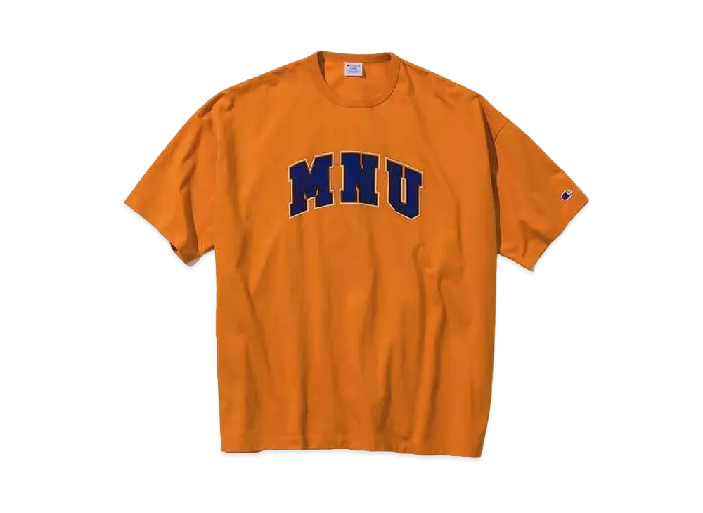Champion x BEAMS by MIN-NANO Logo Tee "Orange"