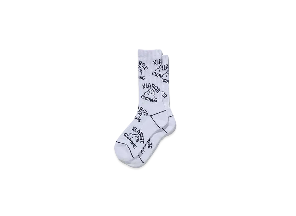XLARGE DRAWING OG SOCKS "WHITE"