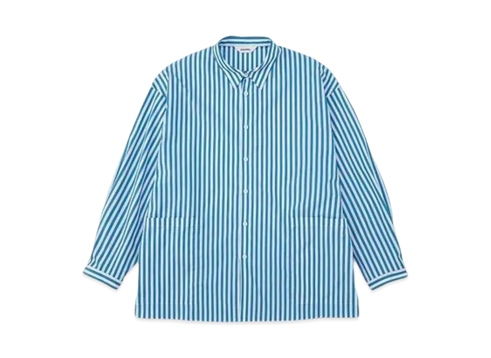 DIGAWEL Side Pocket Long Sleeve Shirt 1 Stripe "Blue"