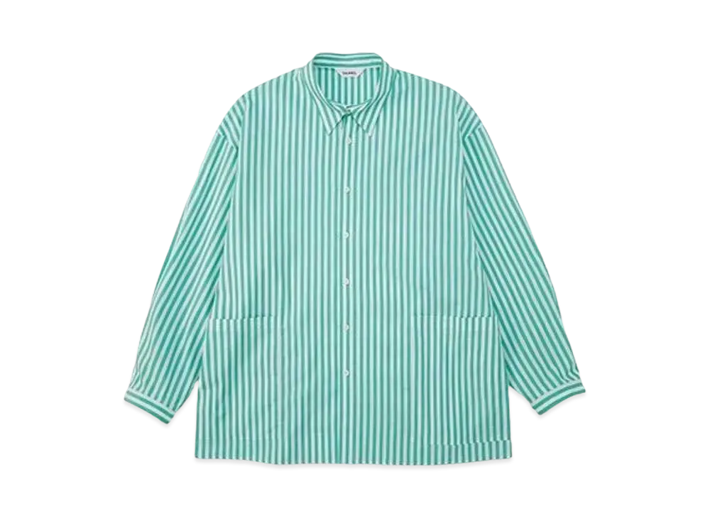 DIGAWEL Side Pocket Long Sleeve Shirt 1 Stripe "Aqua Green"