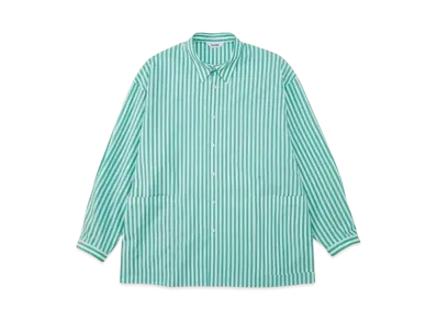 DIGAWEL Side Pocket Long Sleeve Shirt 1 Stripe "Aqua Green"