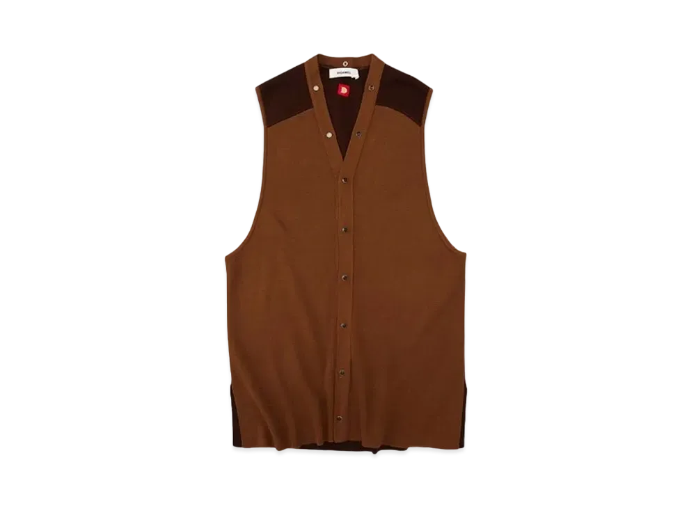 DIGAWEL Long Knit Vest "Brown"