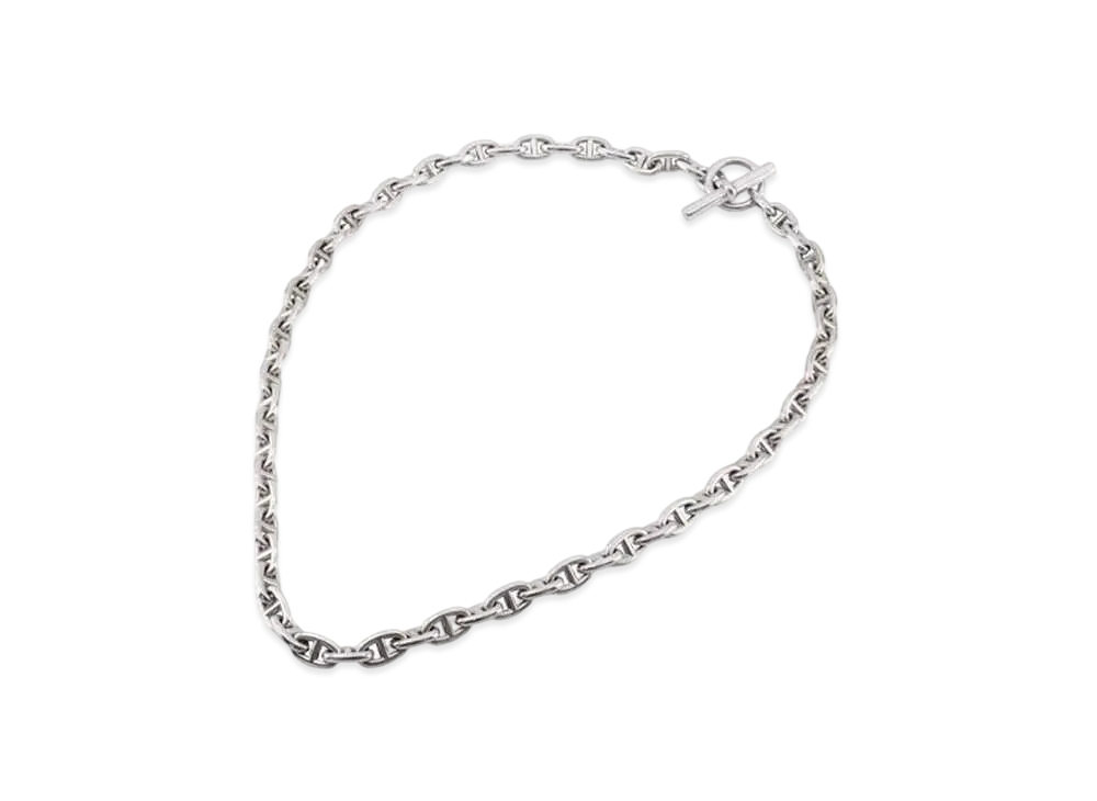 Hermes Chaine D'ancre TPM Necklace Very Small Model "Silver"