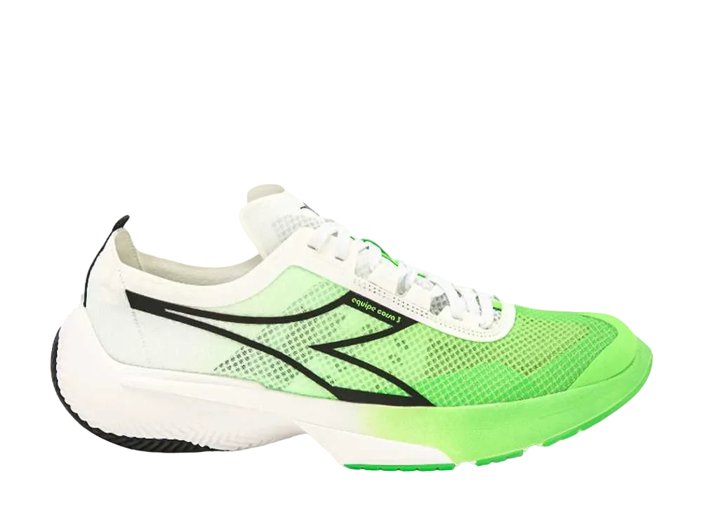 ディアドラ エキップ コルサ3 "ホワイト/ブラック/グリーンFl"