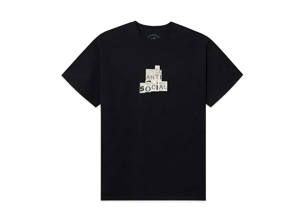 ANTI SOCIAL SOCIAL CLUB x Fragment x Weekend Newspaper Tee "Black"