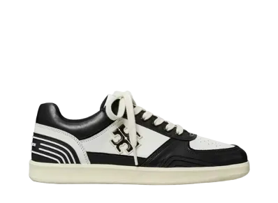 Tory Burch Women's Clover Court Sneaker "Purity/Perfect Black"