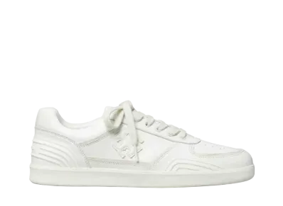 Tory Burch Women's Clover Court Sneaker "Titanium White"