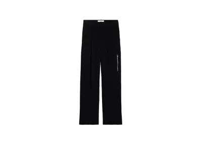 AMI PARIS Viscose Blend Crepe Cargo Pants "Black"