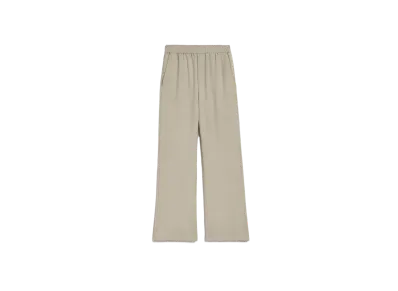 AMI PARIS Wool Blend Twil Wide Elastic Waist Pants "Light Tope"