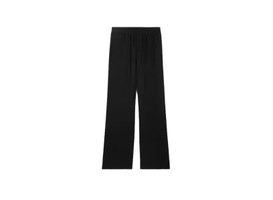 AMI PARIS Wool Blend Twil Wide Elastic Waist Pants "Black"