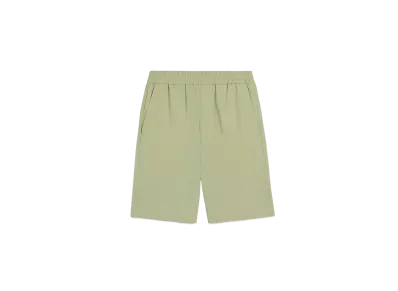 AMI PARIS Cotton Crepe Bermuda Shorts "Sage"
