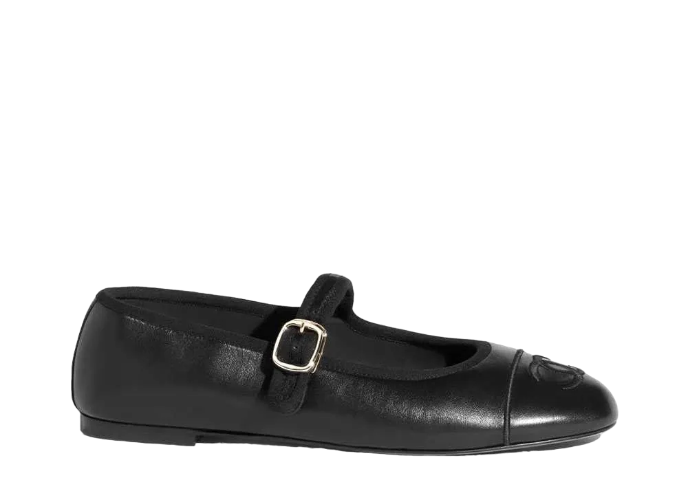 CHANEL Mary Janes Lambskin "Black"